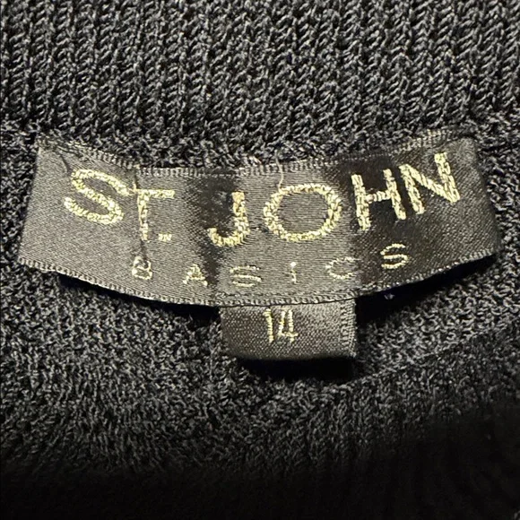St. John Basics Black Santana Knit pants - Picture 3 of 9